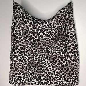 Animal Print BodyCon Mini Skirt Animal Cheetah Print Black White Gray